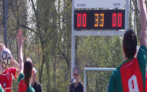 Korfbal scorebord constructie