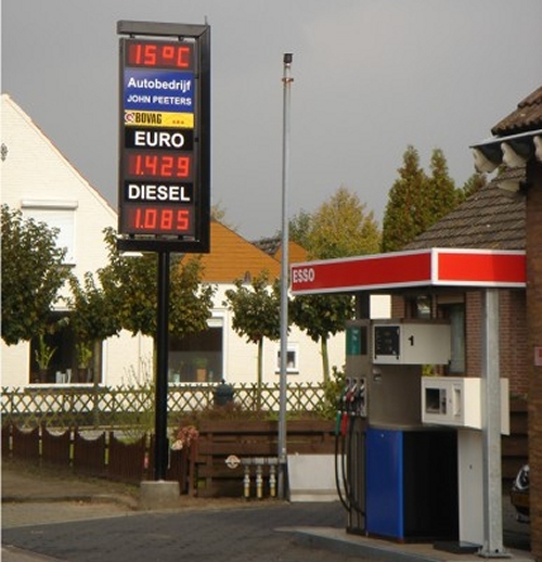 benzineprijzenbord