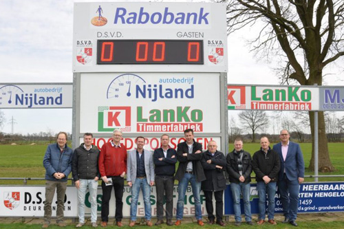 Scorebord gesponsord