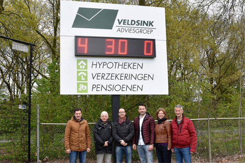 Scorebord met constructie