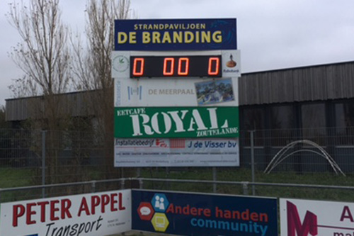 Scorebord stand voetbal