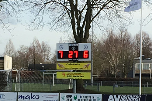 Scorebord voetbal paal